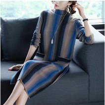 빅사이즈 울 롱니트 원피스 빨간색 파란색 결혼식 겨울 돌잔치 하객 가을 엄마 상견례옷차림