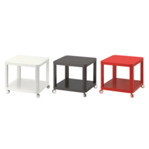 이케아 TINGBY 팅뷔 이동식 보조테이블 64x64 cm / 50x50 cm, 레드 404.574.41, 50 x 50 cm