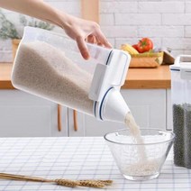 진공 쌀 보관 곡물 디스펜서 벽걸이 밀폐 저장 상자 건조 식품 탱크 주방 방습 용기 정리함, Single Rice Bucket
