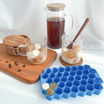 달자샵 홈카페 에이드 벌집 육각 얼음틀 37구 실리콘몰드, 1Pcs, 그린