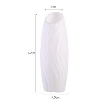 VASE 달항아리화병 모던하우스화병 북유럽 모던 스타일 플라스틱 꽃병 anti-fall 모조 세라믹 pp 화분 인테리어 바구니 홈 거실 장식 장식, b1