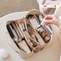 대용량 화장품정리함 휴대용 메이크업 보관가방 여행, 로즈핑크-XL 초대용량 다중칸막이