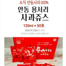 안동 용서리 사과즙 120ml 50포 1박스임 2박스시 배송혜택 리뷰추첨, 1개