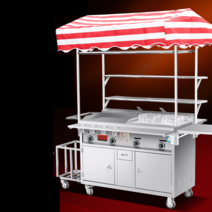 이동식 밥차 길거리음식 푸드트럭 조리대 즉석음식, 상세이페이지 참고, C 완전한 구성 트롤리