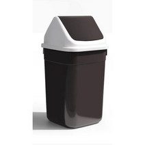 플라스틱 대형 25L 사무실 학교 휴지통 병원 공공기관 뚜껑 뚜껑형 거실 은행, 휴지통 25L 딥그린