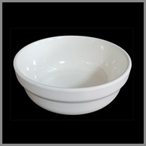 대명멜라민 미색 - 멜라민 굽볼 (국내생산 멜라민 흰그릇 하얀그릇 업소용그릇), (국-4볼), 4볼