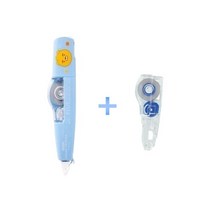 플러스 수정테이프 카카오 수정테이프 본품1개+리필1개/본품1개+리필2개, 라이언(블루994)+리필1EA