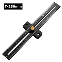 스크라이빙 눈금자 점선자 목공 라인 스크라이브 t 형 구멍 게이지 280380mm 알루미늄 합금 마킹 diy 측정 도구, T-280mm