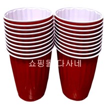 커클랜드 플라스틱 컵 시그니춰 치넷 레드 20개., 20개