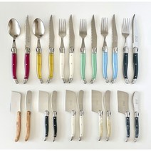 프랑스 장네론 라귀올 커트러리 3종 세트 정품 양식기(디너스푼+디너포크+디너나이프), 프랑스블루