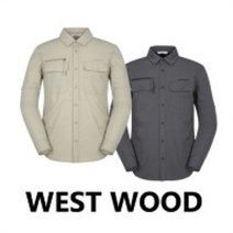 웨스트우드 WEST WOOD 봄 가을 간절기에 등산 운동 캐주얼하게 입으실 수 있는 나일론 스판 고스트레치원단을 사용한 남성 포켓디테일 우븐셔츠 WM1MTTW491