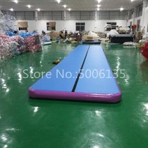 전기 공기 펌프가 있는 팽창식 체조 에어 매트 텀블링 트랙 바닥 8m 10m 12m, 24.8x2x02M with pump - 1