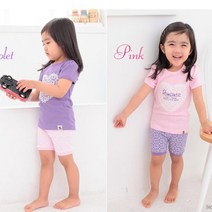 토토와모모 유아 아동 실내복 여아 어린이 내복 주니어 내의 T로맨틱 싱글스판