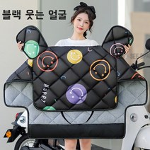 tsintnl 오토바이 방한장갑 스쿠터 워머 방한담요 DFB05, 블랙 웃는얼굴