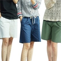 수아옷장 여성 여름 밴딩 포켓 끈 와이드 통 린넨 4부 반바지