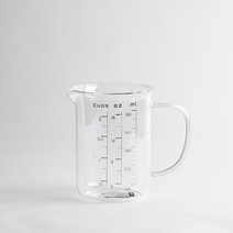 마카 손잡이 내열 유리 계량컵, 마카 내열유리 계량컵 500ml