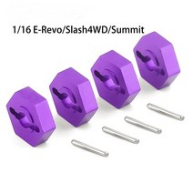 공구부품1/16 RC 자동차 12mm 업그레이드 휠 육각 허브 트랙사스 E-레보 슬래시 4WD 서미트 VXL 용 액슬, 05 보라색