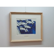 제이플아트 풍수인테리어 한정판 판화 김점선 - Horse and Iris 말과 아이리스 그림선물 원목액자