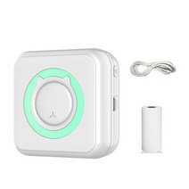 네임스티커기계 송장프린터 미니라벨기 BT 미니 디지털 감열식 프린터 IOS 안드로이드 스마트폰용 휴대용 즉석 인쇄 장치, [01] green, 1개