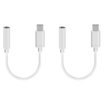 제이엔 C타입 젠더 이어폰 잭 오디오 변환 3.5mm 갤럭시 S21 S20 FE 노트 20 노트 10, 제이엔 C타입 이어폰젠더 2개_화이트