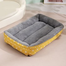 강아지 침대 쿠션 방석 중형 반려견 반려동물 소프트 베드, 70*45cm[22kg, 3.테크노 옐로