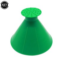 소형 제설기 눈 치우는 기계 도구 도로 청소얼음 스크레이퍼 모양의 깔때기 눈 제거제 콘 도구 자동차 유, 02 Green