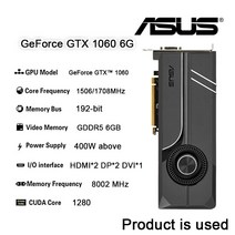 그래픽카드 2060 3060 rtx2060 gt1030 ASUS GeForce TURBO-GTX1060-6G 1060 게임 그래픽 카드 GDDR5 6pin P, 한개옵션0
