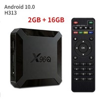 TV수신기 지상파안테나 공중파안테나 공청안테나 X96Q- 안드로이드 셋톱 박스 안드로이드 10 box Allwinner H313 2.4Ghz 와이파이 3D 4K 2G16GB 미디, Eu 플러그, 02 2GB 16GB