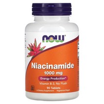 나우푸드 비타민B 나이아신 Niacinamide 1000mg 90 타블렛, 1개, 90g