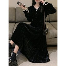 미즈민 레이스 브이넥 벨벳 원피스 133572