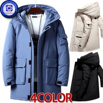 더세븐스레터 남성 가을겨울 따뜻한 SELAWIK 셀라윅 덕다운 팔포켓 하프패딩 후드 점퍼