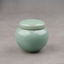 [성연티세라] 청자 무지 항아리단지(600g) 꿀단지 경옥고단지