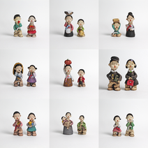 토기 인형 옛날 인형 토우 인형 흙인형 소 21종, 웨딩