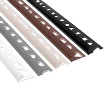 PVC 라운드 재료분리대(8 10 12mm) 5Color 2.4M _모서리마감 코너비드 코너몰딩 타일몰딩 L자몰딩 PVC몰딩 알루미늄몰딩 꼼꼼이 바닥마감 데코타일 타일재료분리대, 아이보리, 8x8mm