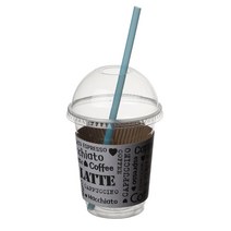 커피촌 92파이 PET컵 14oz 100p + 돔뚜껑 100p + 화이트라떼 홀더 100p + 혼합빨대 100p 4종 세트, 1세트