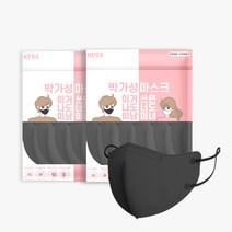 박가성 KF94 새부리형 컬러 마스크 대형, 2개, 블랙, 25매