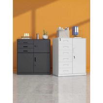 철재 캐비넷 사무용 문서함 서재 서류 장 관물대 보관, 브라운 컬러 5단 서랍장