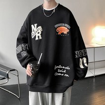 빅사이즈캐주얼티 라이브 봄가을 남자맨투맨코디 캐쥬얼 와이드 루즈핏 라운드넥 티셔츠 트렌드 긴팔 이너셔츠 4993547265