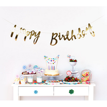 캘리그라피 생일 가랜드 남자 여자 아기 아이 생일 파티 강아지 용품 촬영 소품 돌 두돌 세돌 생일상, 4. 홀로그램 실버