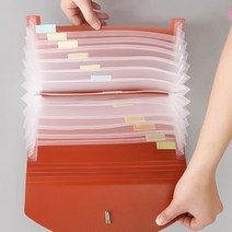 회사 경리 매입 전표 일일매출 관리 개인사업자 장부 아코디언 파일북, 브라운클리어