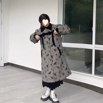 DFMEI 여성 모직 코트 가을 겨울 여성 중간 길이 모직 코트 유행