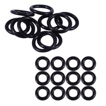 12pc 9mm x 2.0mm 고무 씰 오일 씰 O 반지 및 10 개 검은 고무 오일 씰 O 모양의 링 씰 와셔 16 x 12 x 2 mm, 하나, 검은 색, 10개