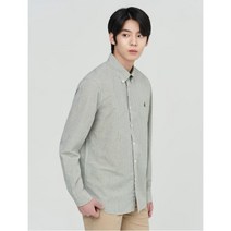 [빈폴(아울렛)] [빈폴멘] [30%OFF] [SLIM] 카키 리넨 블렌드 깅엄 체크 셔츠