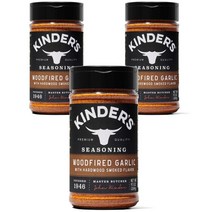 킨더스 대용량 Kinders Woodfired Garlic Rub 우드파이어드 갈릭 럽 시즈닝 269g, 3팩