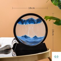 물멍 배 어른장난감 키덜트 아크릴 스노우볼 모래시계 워터볼 자동차장식, no Light-Blue