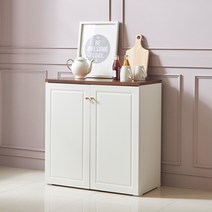 [5천원 즉시할인]장인가구 다이닝 800 주방수납장(도어형), 화이트