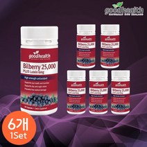 굿헬스 빌베리 25000 +루테인 6mg 60캡슐 6개