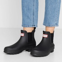 [헌터] 레인 부츠 장화 원래 첼시 ORIGINAL CHELSEA WFS2078RMA BLACK US6 (23.0cm) [제품]