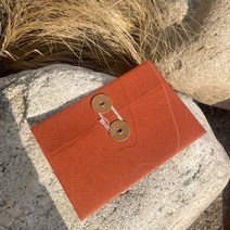 컬러 단추 편지봉투 빈티지 크라프트 편지지 오렌지 생일선물 51201EA, 본상품선택