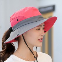 (4시 당일출고) 엘마운틴 메시 여성 등산모자 자외선차단 여자 트래킹 벙거지 모자, 핫핑크